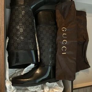 Gucci Black Winter & Rain Boots
